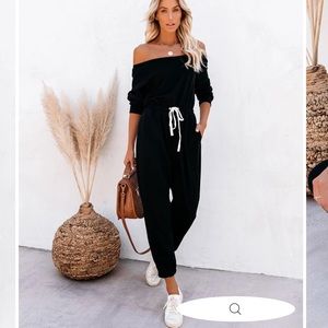 Involved Pocketed Off the Shoulder Jumpsuit - Vici